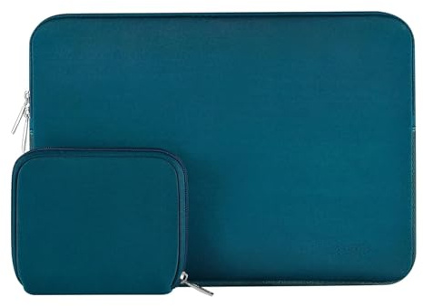 MOSISO 14 pollici Custodia Laptop Compatibile con HP Lenovo Dell ASUS Acer | 14 pollici Borsa PC per HP Stream,Dell Latitude, Lenovo IdeaPad, Neoprene Borse Computer con Custodia Piccola, Teal Profonda