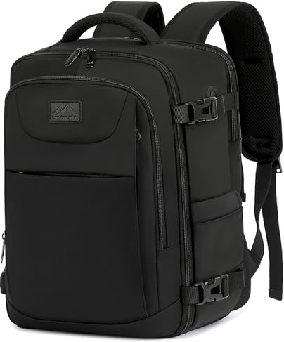 LYNXCHER Zaino Ryanair 40x30x20 Bagaglio a Mano Da Viaggio Cabina Aereo Under Seat Approvato per EasyJet Wizz Air Eurowings 24L Porta Computer 15,6 Pollici Nero