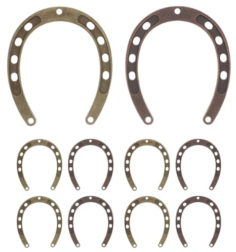 ELAYARD 10 Stück Hufeisen Wandornament aus Metall Leicht Aufzuhängen Robust und Formstabil für Wanddeko Westernpartys und Hochzeiten