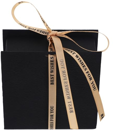 WEKADRIN Geschenkverpackungsbox aus Papier mit Magnetverschluss Klappdeckel und Schleife Schwarze Faltbare Magnetbox für Süßigkeiten Schmuck und Geschenke