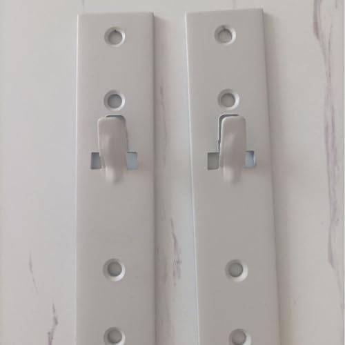ZYWUOY Soporte de montaje para calentador de agua blanco, placa de hierro resistente para colgar en la pared para instalación invisible, 28 x 5,5 x 3 cm, acabado esmaltado horneado resistente al óxido