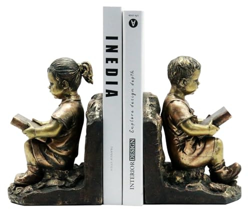 JoResona Kinderleser-Buchstützen, robuster Buchhalter, rutschfest, Kunstharz, Schreibtisch-Ornamente für Büro, Wohnzimmer, bedeutungsvolles Geschenk für Buchliebhaber