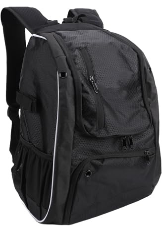 Luocute Bolsa de Béisbol, Mochila de Poliéster Impermeabilizante de Gran Capacidad de 20-35 L con Compartimento para Zapatos y Soporte para Casco, para Equipo Deportivo de Béisbol,