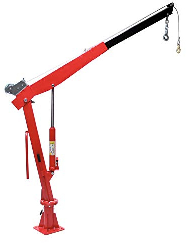 DEMA Pick Up Kran mit Seilwinde – 0,9 t Tragkraft, Fahrzeugkran, Hebekran für Pick-up, Lkw & Anhänger, Schwenkbar, Ideal für Baustellen und Transport