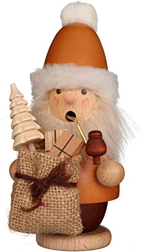 Christian Ulbricht Mini-Räuchermann Weihnachtsmann natur 15cm Erzgebirge
