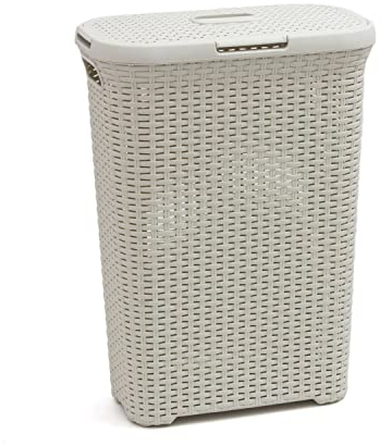 CURVER Panier à Linge en rotin Crème 40 l