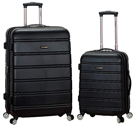 Rockland 2-Teilig Koffer-Set aus ABS mit Drehrollen, 51/71 cm, 200 Liter, Schwarz