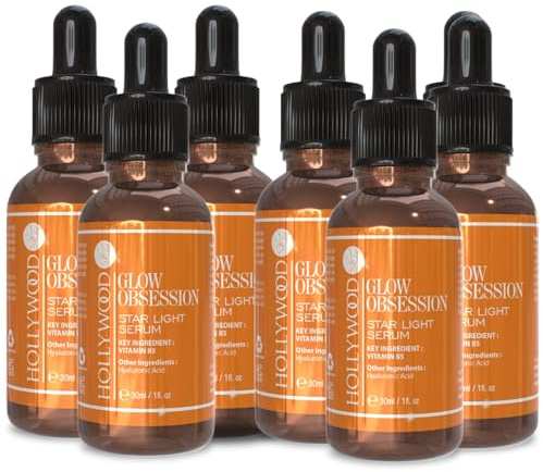 Glow Obsession - Star Light Anti-Pickel-Serum mit Vitamin B5 + Hyaluronsäure. HOCHKONZENTRIERTE Anti-Aging-Behandlung. Intensive Feuchtigkeitspflege für strahlend schöne Haut - 30 ml (6 Bottles)