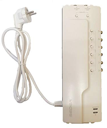 AMPLIFICATORE DISTRIBUTORE 2 INGRESSO TNT E Dab (FM) 6 uscite TV guadagno 22 DB