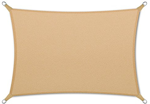 Floordirekt – Voile d’ombrage résistante à l’eau, rectangulaire et triangulaire, toile de protection solaire imperméable pour jardin, balcon et terrasse, résistante aux UV (Rectangulaire 3 x 5 m