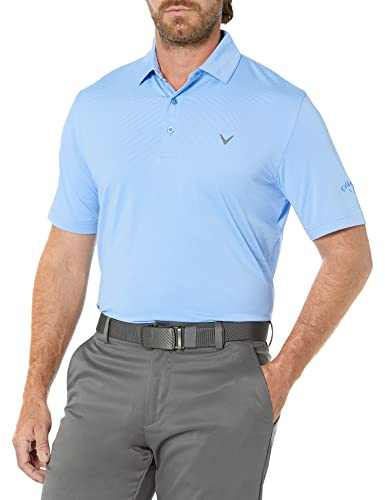 Callaway Men's Fine Line Stripe Short Sleeve Moisture-Wicking Stretch Golf Polo Shirt (Available in Big & Tall)