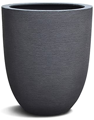 ESCHBACH® Pflanzkübel Tall Egg Pot 70 Nero Anthrazit Rund XL * 68 x 68 x 80 cm * 10 Jahre Garantie