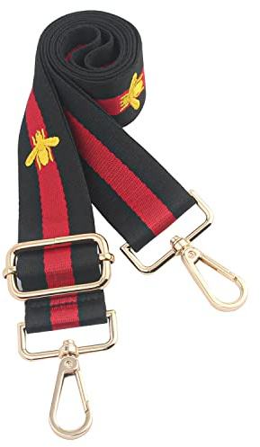 chushui Geldbörsenriemen, Ersatz Crossbody Schultergurt für Handtasche…, Bestickte Goldene Biene 1, 1.5 inch, Gitarren-Stil