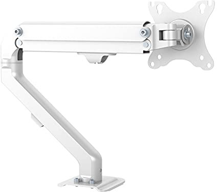 Monitor Halterung Einzelner Monitorstand Mechanischer Federmonitor Stand Mount White Monitor Arm Schreibtischmontage Passt 17 -32 Wohnung / gekrümmter Bildschirm, VESA 75x75 / 100x100 Monitorständer