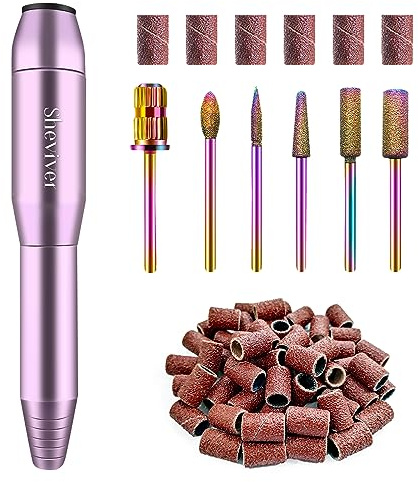 Ponceuse pour Ongles Professionnel, Lime à ongle électrique pour ongles acryliques et gels, Set manucure pédicure électrique complet avec embouts de ponçage multicolores