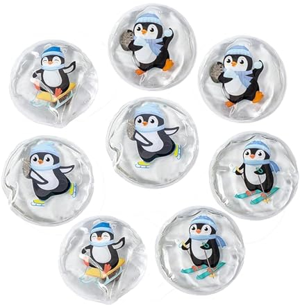Taschenwärmer Pinguin, Taschenwärmer Set Winterzeit, Handwärmer Wiederverwendbar, Taschenwärmer Knicken Hände Taschenheizkissen, Wärmeknickkissen für Skifahren Wandern etc (8PCS)
