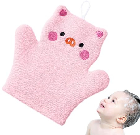 Kinder-Badehandschuh, Waschlappen, Baby-Badetuch, Kinder-Waschlappen, weicher Peeling-Bad-Duschhandschuh für Kinder, Dusche, niedliches Tier, Kleinkind-Bad