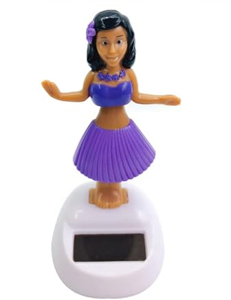 Solar Bobble Head Figures, Dancing Hawaiian Girl Shaking Head Doll, Solar Powered Dancing Toy, Car Dashboard Dancing Figure Toy, Toy, for Car Dashboard Home Decor
