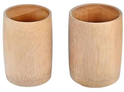 2PCS Unpainted Wood Cup Wooden Cup Natural Bamboo Cup Coffee Mug Wine Mug Camping Cup Travel Coffee Mugs Craft Tea Drinking Cup Gift Outdoor Mug for Drinking Tea Coffee Wine Beer or Dry Products