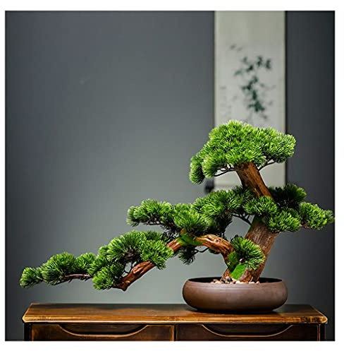 YQINQIN83B Künstliche Bonsai Simulation Willkommen Kiefer Bonsai Büro Grünpflanze Dekoration Künstlicher Topfbaum for das Wohnzimmer Büro Shop Reichtum Dekoration Künstliche Pflanze