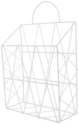 Lurrose Portable Magazine Wall Holder Eleganter Hängeorganizer Für Bücher Und Zeitschriften Stilvoller Wandregal Für Wohnzimmer Büro Und Klassenzimmer Weißes Praktischer