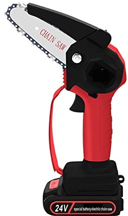 Tronçonneuse, 4 pouces petites mini scie lithium tronçonneuse Jardin Jardin Accrochage Électrice Électrique Scie Scie Arbre Chaineau lithium rechargeable,mini tronçonneuse