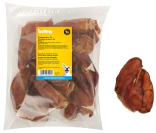 Boomy - Orejas de cerdo XL - Bocadillos naturales para perros - Bocadillos de carne seca para perros - 600g