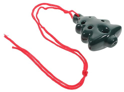ibasenice Ceramic Ocarina Flöte Im Weihnachtsbaum-design Für Anfänger Und Tragbares Musikinstrument Für Und