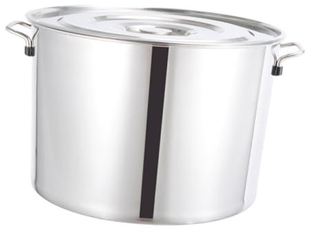 HOLIDYOYO 1 Pentola Con Coperchio Pentola Per Zuppa D'Acqua Pentola Per Zuppa Di Riso Zuppiera In Acciaio Inox Casseruola Con Coperchio Pentola Multiuso Pentola Multiuso Secchio