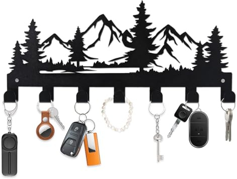 pilyero Schlüsselablage, Wand Deko, Schlüsselbrett, Hakenleiste Selbstklebend, Praktisch und Bequem, Geeignet für Wanddekoration, Zum Aufhängen von Gegenständen, Als Geschenk für Freunde