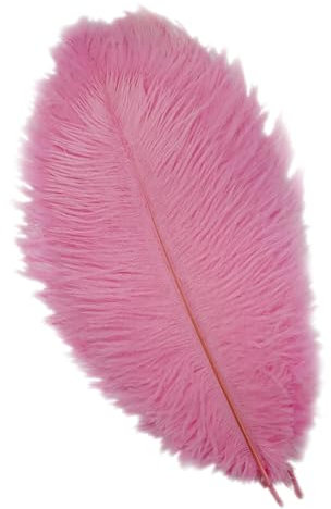 20 Stück 15–20 cm lange natürliche Straußenfedern, Hochzeitsfeier, Tafelaufsatz, Federn, Traumfänger, Bastelfedern, Kunstprojekt, flauschige Federdekoration für Blumenarrangement, Rosa