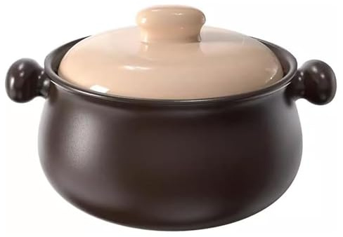 Cocotte en céramique avec Couvercle, marmite Chinoise en Terre Cuite, ustensile de Cuisine (6 L)