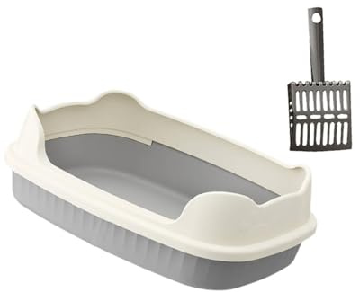 Sturdy And Portable Toilet Potty for Indoor Cats, Cat Sandbox, Sand Basin, Litter Tray, Gray
