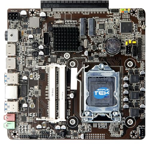 SIMPLETEK - Carte mère ITX H81, 2 emplacements DDR3, fente GPU 6 broches, CPU LGA1150 4th gen | H81 D3 PRO ZRH81F05 All-in-One