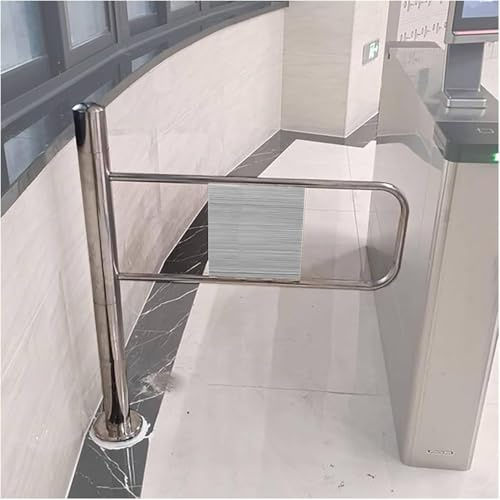 Portail battant automatique à ressort 100x100cm Porte Piéton Inox Ouverture manuelle 90° Idéal pour supermarchés, usines, parcs - Droitier
