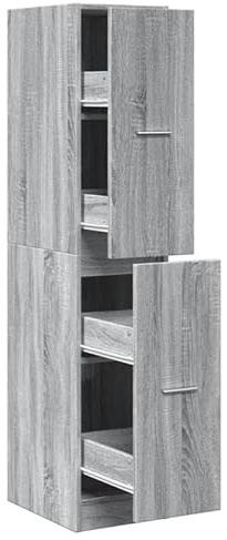 Eleganz Sonoma - Armadio da farmacia, 30 x 41 x 144,5 cm, set di mobili da soggiorno in materiale di legno, salvaspazio ed elegante per piccoli spazi