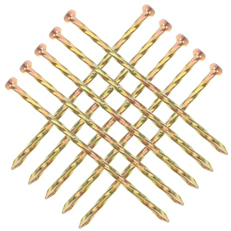 TOBBOMEY Lot de 10 Piquets de Fixation en Acier au Carbone 13 Cm Spirale pour Gazon Artificiel et Bordure de Jardin, Ancrage Solide en Extérieur, Piquets Robustes pour Pelouse