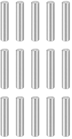 QUARKZMAN 15Pz Perno Cilindrico M4 4mm X 20mm Acciaio Inox 304 Argento | Supporto Mensola Elemento Di Fissaggio, Per Strutture Metalliche Mobili In Legno Installazione, Fai Da Te