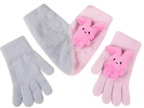 tulahkomen Guantes de invierno para parejas Love Holding Manoplas de Navidad Parejas Manoplas Divertidas Pantalla Táctil Pareja Guantes Calientes, rosa + gris, Siehe Beschreibung