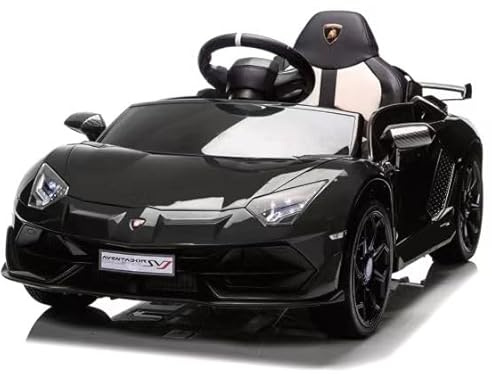Garvee Auto Elettrico per Bambini 12V, Lamborghini con Licenza Ufficiale, con Radiocomando, Velocità Max 5 km/h, Porte Idrauliche, Sospensioni, Veicolo Elettrico per Bambini 3-8 Anni