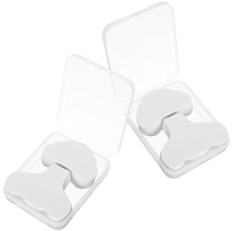 Toyvian Lot de 2 Boîtes de Disques de Coton Blancs Nettoyage Ciblé Visage, Contrôle de L'huile Nez Menton, Soins Efficaces pour Peau Féminine