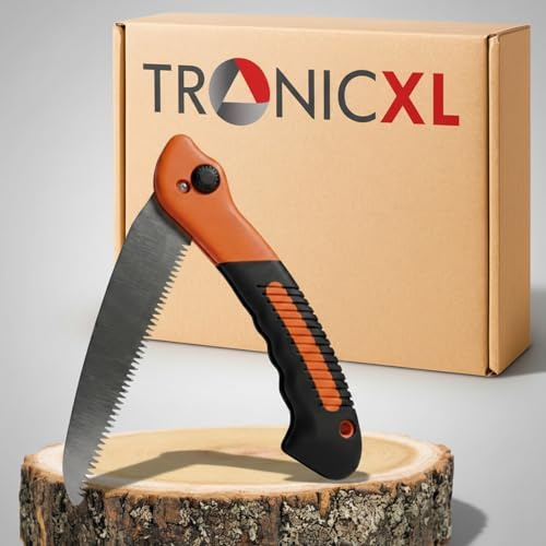 TronicXL Scie à élaguer pliante - Scie à main pliable - Pour extérieur, jardin, bois et plastique