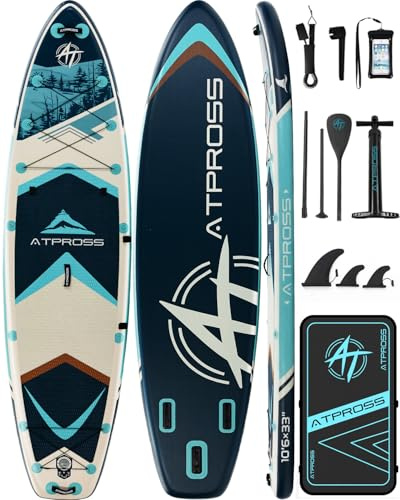 ATPROSS Stand Up Paddling Board,320cm Stand Up | Paddle mit Reichhaltigem Zubehör, SUP Board 200kg Tragkraft mit Eva-Rutschfestem Deck