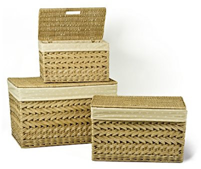 Adam Schmidt Truhen rechteckig, braun, T 63cm x B 38cm x H 39cm