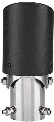 Estremità di scarico auto Pipe-63-89mm Fibra di carbonio stile auto Uscita singola regolabile Tubo di scarico Silenziatore Punta Coda Gola