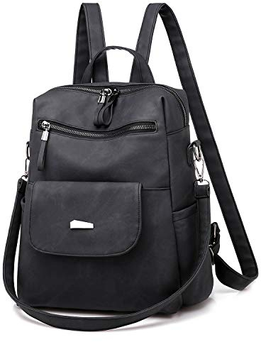 UBaymax Damen Rucksack Klein PU Leder, Elegant Lederrucksack Cityrucksack Damen, Leder damenrucksack Wasserdicht Rucksäcke damen Tagesrucksack, mittelgroß Rucksack Tasche Backpack Women