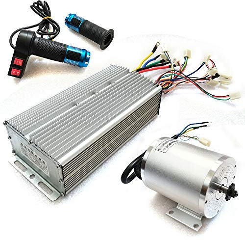 Elektrischer Gleichstrommotor, Hochgeschwindigkeitsmotor, 72V 3000W Bürstenloser Gleichstrommotor, für Elektrofahrräder Scooter Karts, mit Controller