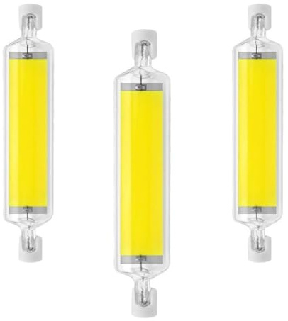 R7S 78mm LED Bulbs 3 Pack Dimmable 15W(Equivalent to 150W Halogen Replacement)Cool White 6000K R7S COB LED Bulbs J-Type 120V T3 R7s Base Double Ended Flood Light for Work Lamp Base Tube Work Lighting