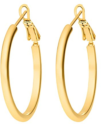 Heideman Ohrringe Sienna Damen Edelstahl Creolen 3cm poliert | Schöne Geschenkidee für Partnerin oder beste Freundin, nickelfrei und ideal zum Kombinieren im Alltag