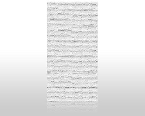 wandmotiv24 Duschrückwand weisser Backstein 100 x 200cm (B x H) - Acrylglas 4mm M0050